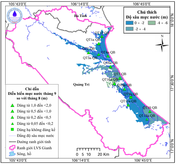 Bản Tin Thông Báo, Dự Báo Và Cảnh Báo Tài Nguyên Nước  Dưới Đất Lưu Vực Sông Gianh Tháng 10 Năm 2025.