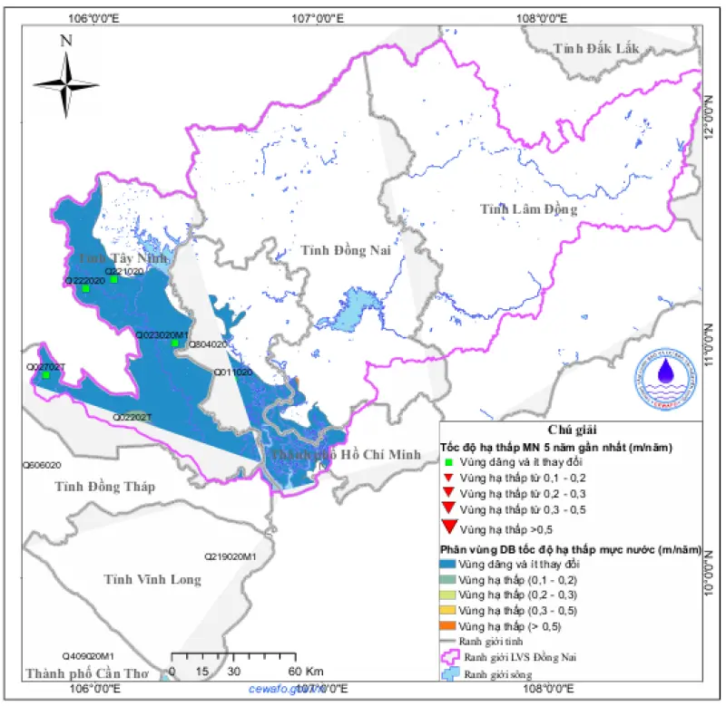 Bản Tin Chuyên Đề Dự Báo Nguy Cơ Hạ Thấp Mực Nước Dưới Đất Và Xâm Nhập Mặn Lưu Vực Sông Đồng Nai Giai Đoạn 2025 - 2026