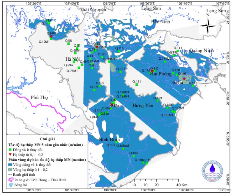 Bản Tin Chuyên Đề Dự Báo Nguy Cơ Hạ Thấp Mực Nước Dưới Đất Và Xâm Nhập Mặn Đồng Bằng Lưu Vực Sông Hồng – Thái Bình Giai Đoạn 2025 – 2030.