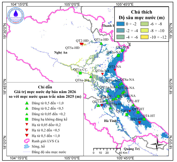 Bản Tin Cảnh Báo, Dự Báo Nguồn Nước Dưới Đất Lưu Vực Sông Cả Năm 2026