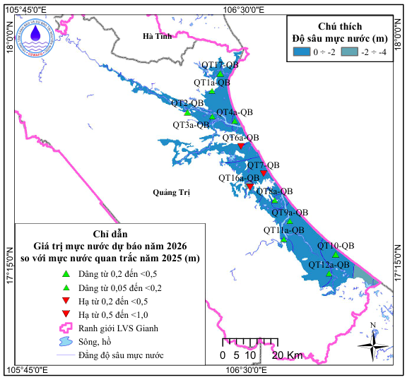 Bản Tin Cảnh Báo, Dự Báo Nguồn Nước Dưới Đất Lưu Vực Sông Gianh Năm 2026