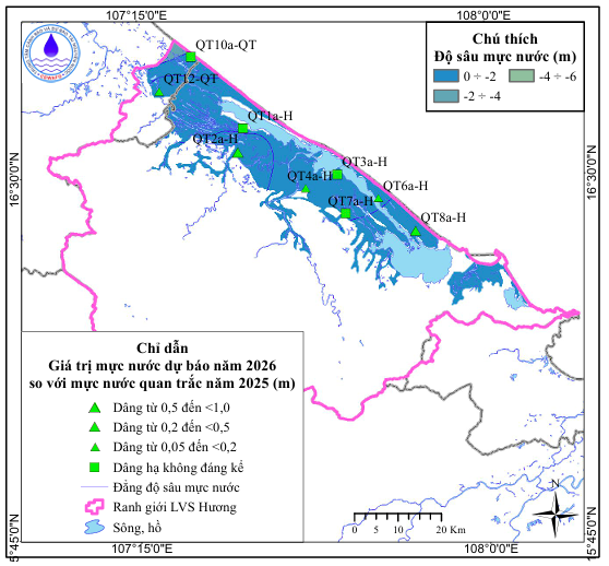 Bản Tin Cảnh Báo, Dự Báo Nguồn Nước Dưới Đất Lưu Vực Sông Hương Năm 2026