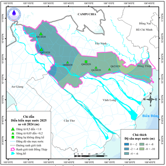 Bản Tin Cảnh Báo, Dự Báo Nguồn Nước Dưới Đất Tỉnh Đồng Tháp Năm 2026
