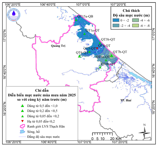 Bản Tin Cảnh Báo, Dự Báo Nguồn Nước Dưới Đất Lưu Vực Sông Thạch Hãn Mùa Khô Năm 2026