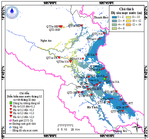Bản Tin Cảnh Báo, Dự Báo Nguồn Nước Dưới Đất Lưu Vực Sông Cả Tháng 01 Năm 2026