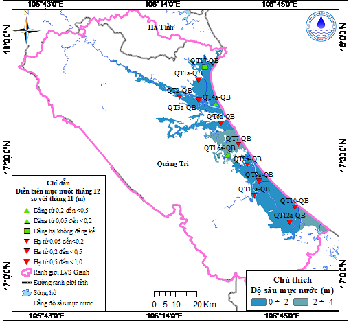 Bản Tin Cảnh Báo, Dự Báo Nguồn Nước Dưới Đất Lưu Vực Sông Gianh Tháng 01 Năm 2026