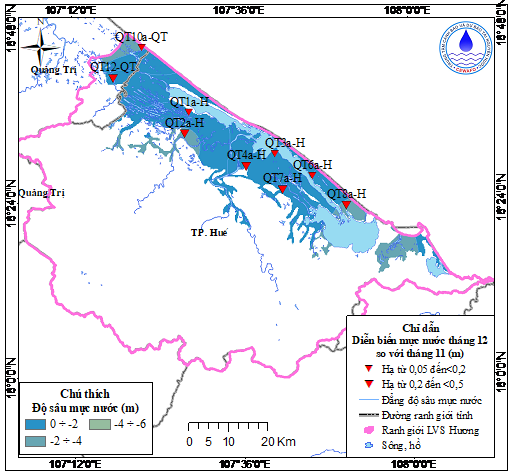 Bản Tin Cảnh Báo, Dự Báo Nguồn Nước Dưới Đất Lưu Vực Sông Hương Tháng 01 Năm 2026