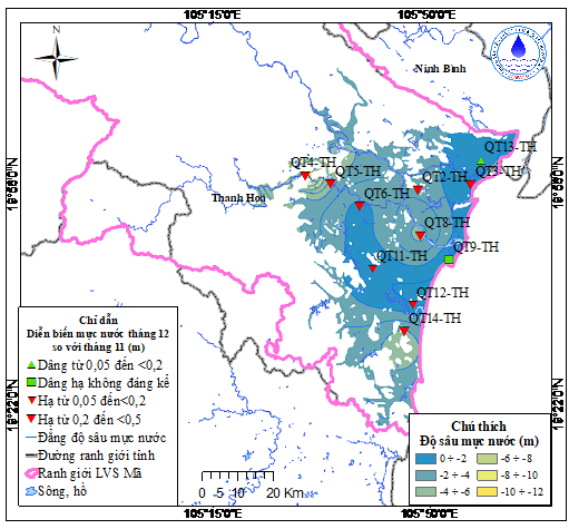 Bản Tin Cảnh Báo, Dự Báo Nguồn Nước Dưới Đất Lưu Vực Sông Mã Tháng 01 Năm 2026