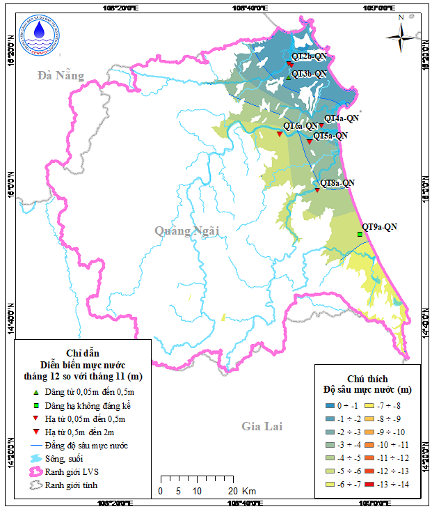 Bản Tin Cảnh Báo, Dự Báo Nguồn Nước Dưới Đất Lưu Vực Sông Trà Khúc Tháng 01 Năm 2026