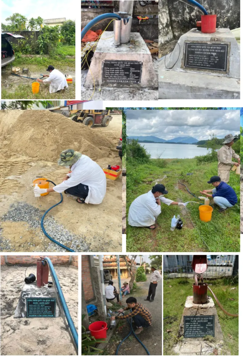 Các thông số nổi bật trên các lưu vực sông của nhiệm vụ quan trắc môi trường nước dưới đất năm 2023