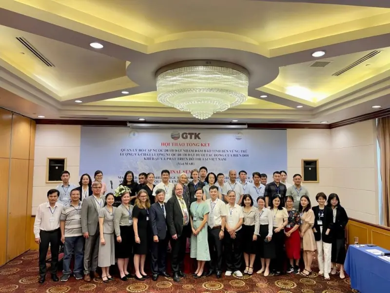 Hội thảo tổng kết Dự án:”Quản lý bổ cập nước dưới đất nhằm đảm bảo tính bền vững trữ lượng và chất lượng nước dưới đất dưới tác động của biến đổi khí hậu và phát triển đô thị tại Việt Nam”