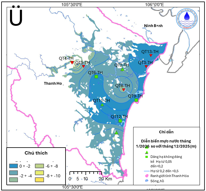 Bản Tin Cảnh Báo, Dự Báo Nguồn Nước Dưới Đất Tỉnh Thanh Hóa Tháng 02 Năm 2026