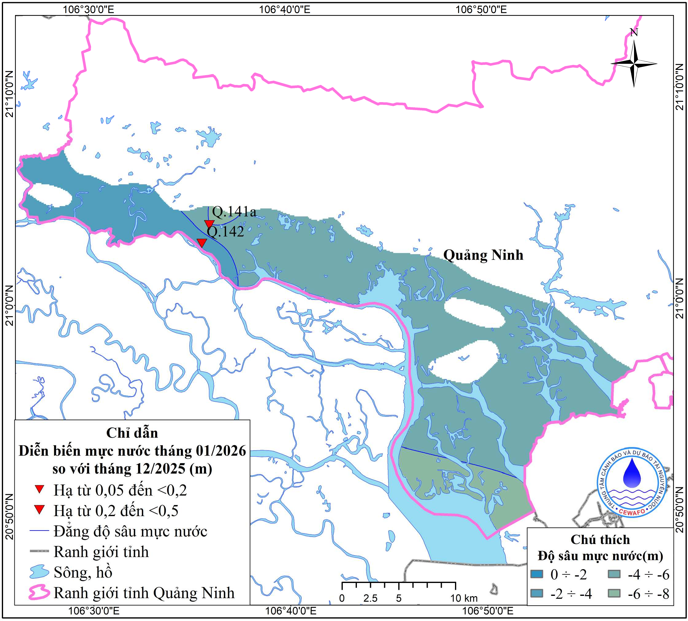Bản Tin Cảnh Báo, Dự Báo Nguồn Nước Dưới Đất Tỉnh Quảng Ninh Tháng 02 Năm 2026
