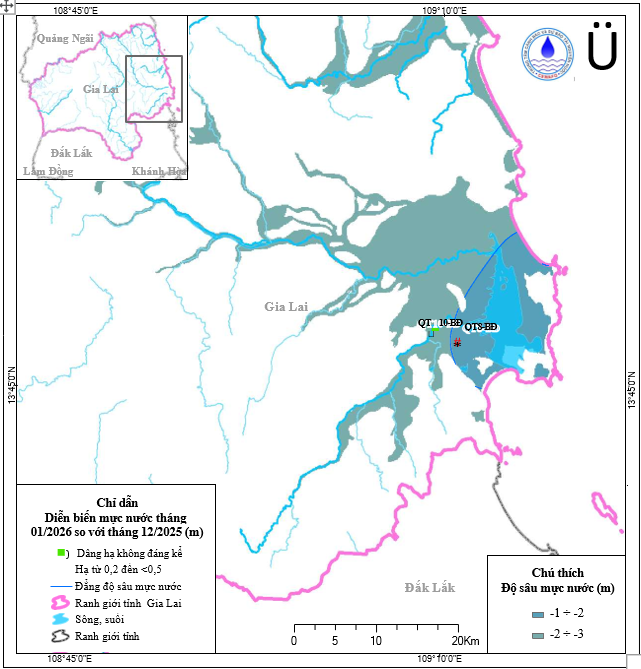 Bản Tin Cảnh Báo, Dự Báo Nguồn Nước Tỉnh Gia Lai Tháng 02 Năm 2026