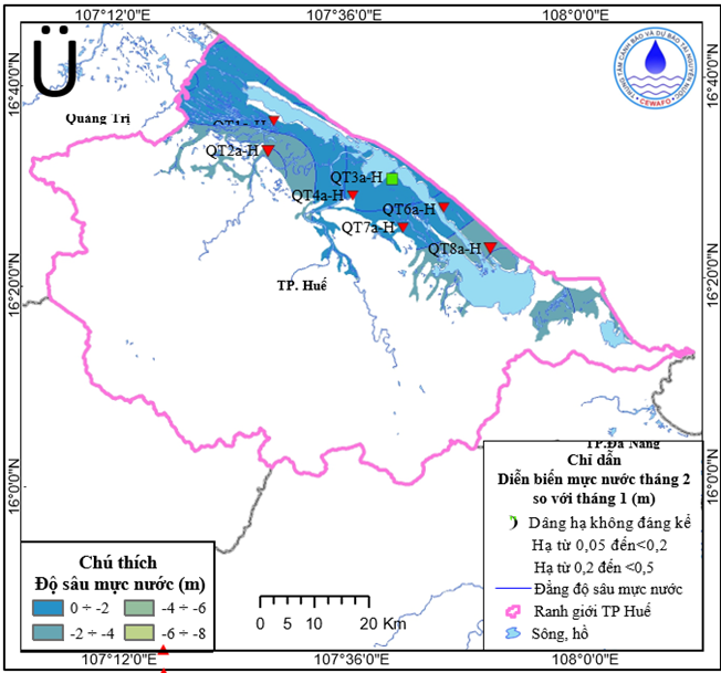 Bản Tin Cảnh Báo, Dự Báo Nguồn Nước Dưới Đất Tỉnh Thừa Thiên Huế Tháng 03 Năm 2026