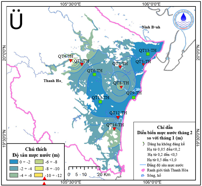 Bản Tin Cảnh Báo, Dự Báo Nguồn Nước Dưới Đất Tỉnh Thanh Hóa Tháng 03 Năm 2026