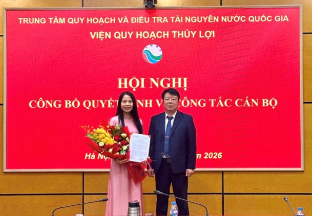 Công bố Quyết định bổ nhiệm chức danh Phó Viện trưởng Viện Quy hoạch Thủy lợi