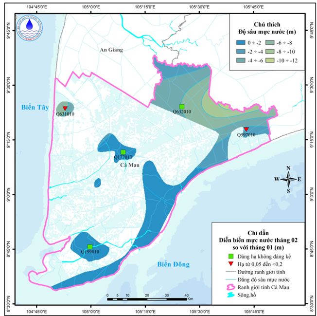 Bản Tin Cảnh Báo, Dự Báo Nguồn Nước Dưới Đất Tỉnh Cà Mau Tháng 03 Năm 2026