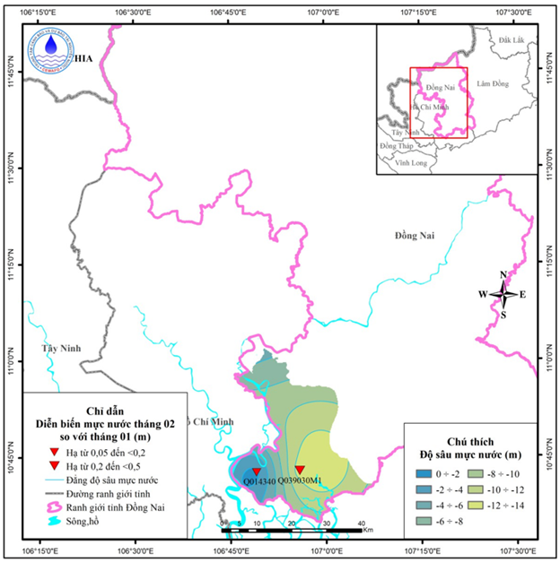 Bản Tin Cảnh Báo, Dự Báo Nguồn Nước Dưới Đất Tỉnh Đồng Nai Tháng 03 Năm 2026