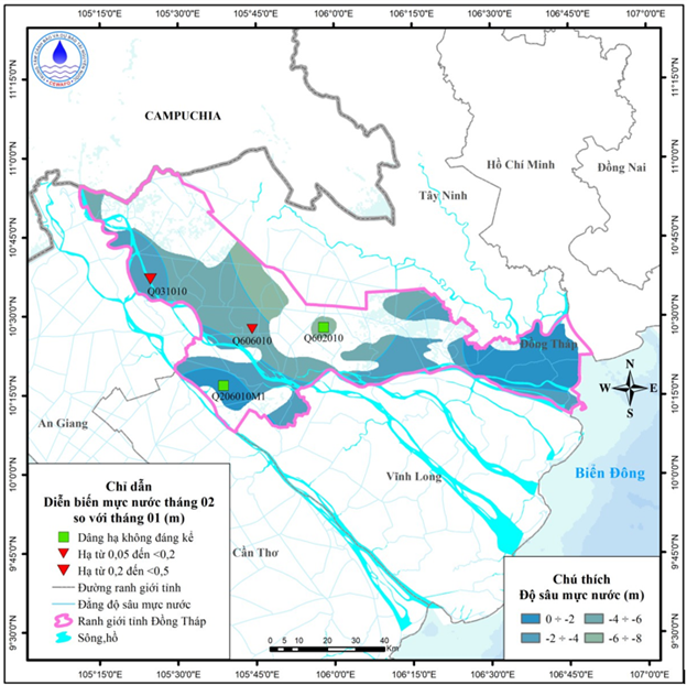 Bản Tin Cảnh Báo, Dự Báo Nguồn Nước Dưới Đất Tỉnh Đồng Tháp Tháng 03 Năm 2026