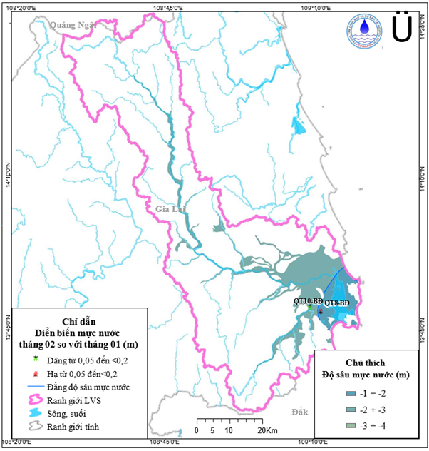 Bản Tin Cảnh Báo, Dự Báo Nguồn Nước Lưu Vực Sông Kôn - Hà Thanh Tháng 03 Năm 2026
