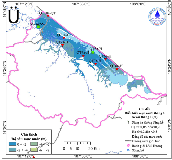 Bản Tin Cảnh Báo, Dự Báo Nguồn Nước Dưới Đất Lưu Vực Sông Hương Tháng 03 Năm 2026