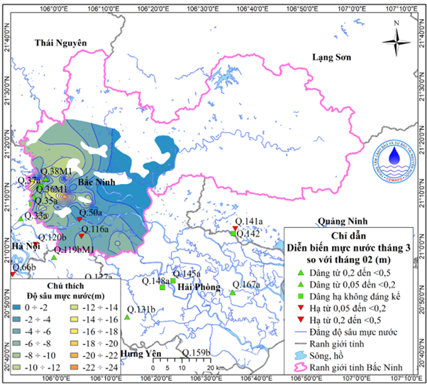 Bản Tin Cảnh Báo, Dự Báo Nguồn Nước Dưới Đất Tỉnh Bắc Ninh Tháng 04 Năm 2026