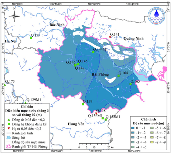 Bản Tin Cảnh Báo, Dự Báo Nguồn Nước Dưới Đất Thành Phố Hải Phòng Tháng 04 Năm 2026