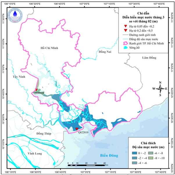 Bản Tin Cảnh Báo, Dự Báo Nguồn Nước Dưới Đất Thành Phố Hồ Chí Minh Tháng 04 Năm 2026