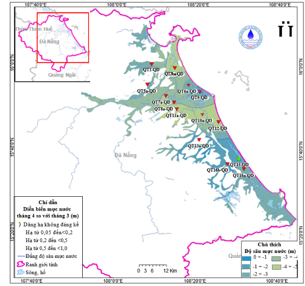 Bản Tin Cảnh Báo, Dự Báo Nguồn Nước Thành phố Đà Nẵng Tháng 05 Năm 2026
