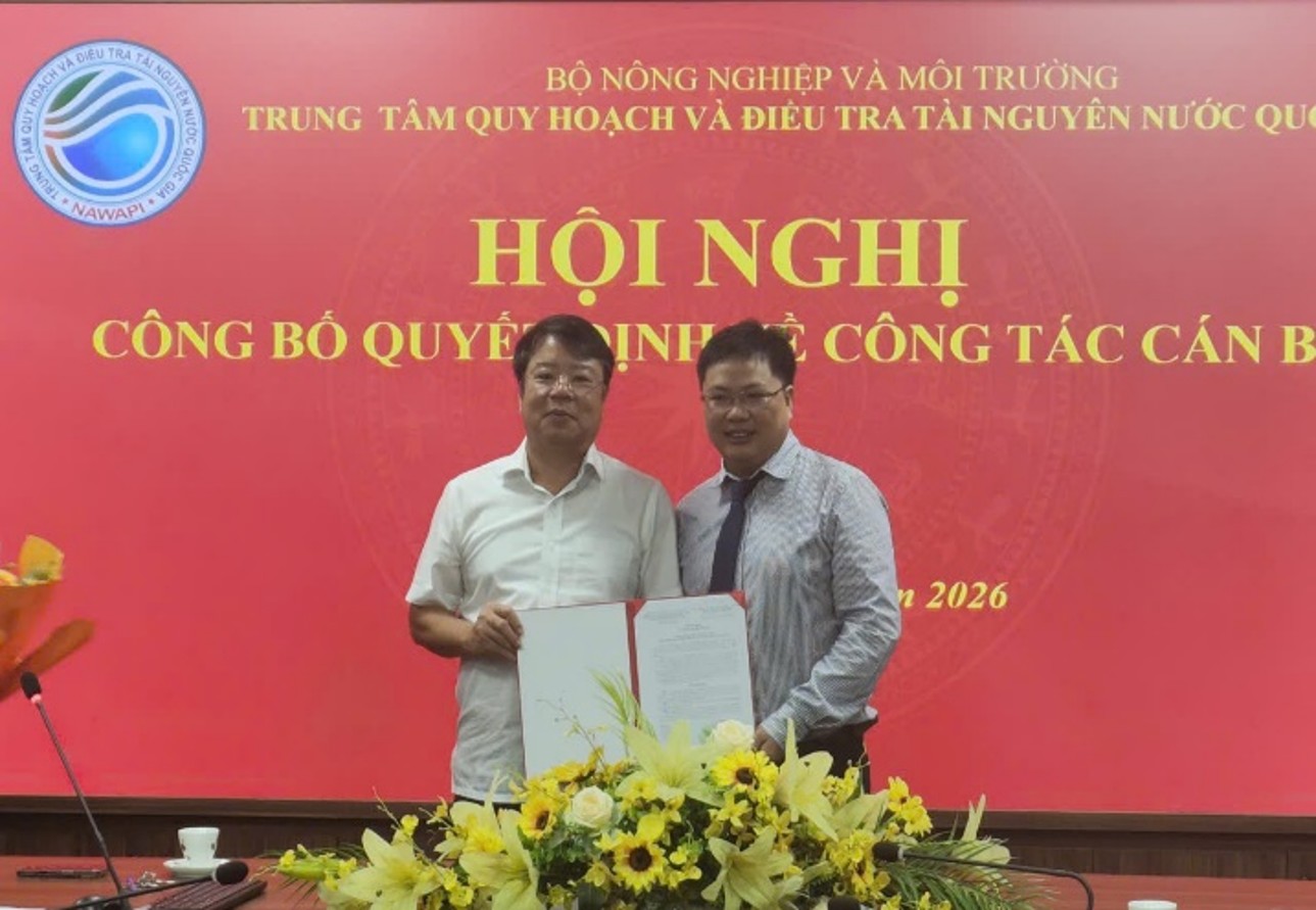 Trung tâm Quy hoạch và Điều tra tài nguyên nước quốc gia tổ chức Hội nghị công bố quyết định về công tác cán bộ