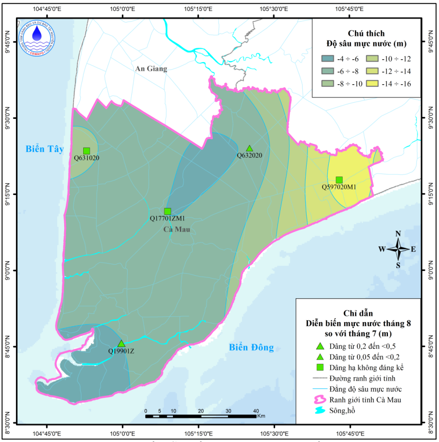 Bản Tin Thông Báo, Dự Báo Và Cảnh Báo Tài Nguyên Nước Dưới Đất Tỉnh Cà Mau Tháng 9 Năm 2025