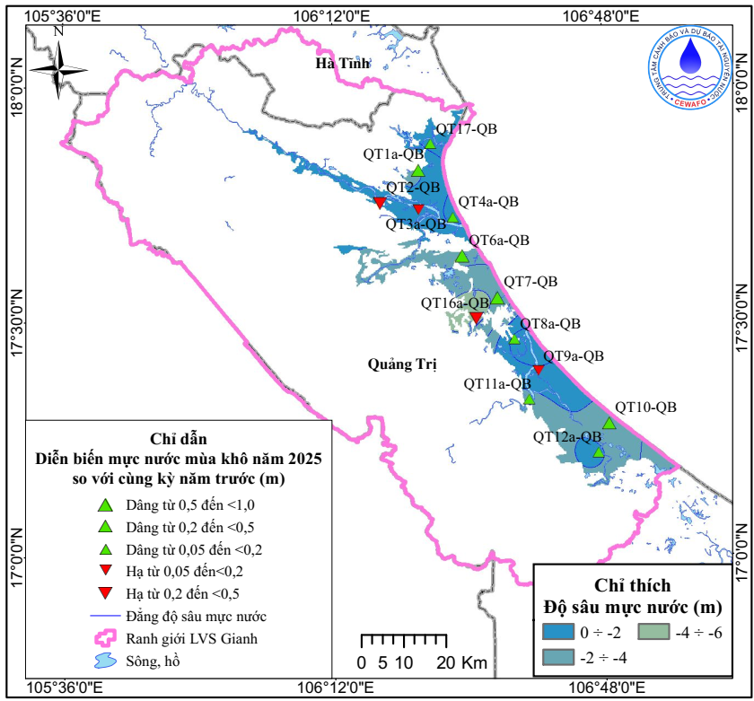 Bản Tin Thông Báo, Dự Báo Và Cảnh Báo Tài Nguyên Nước  Dưới Đất Lưu Vực Sông Gianh Mùa Mưa Năm 2025