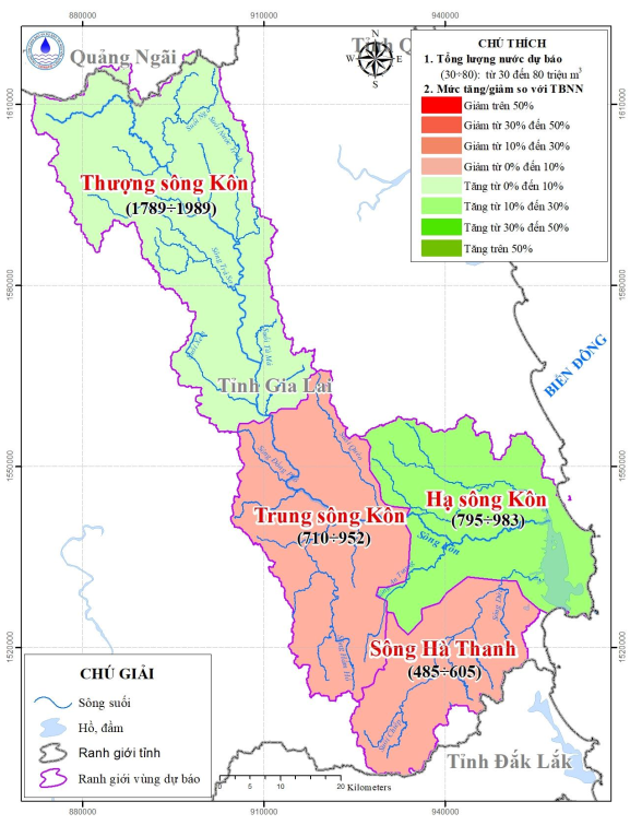 Bản Tin Thông Báo, Dự Báo Và Cảnh Báo Tài Nguyên Nước Lưu Vực Sông Kôn - Hà Thanh Mùa Mưa Năm 2025