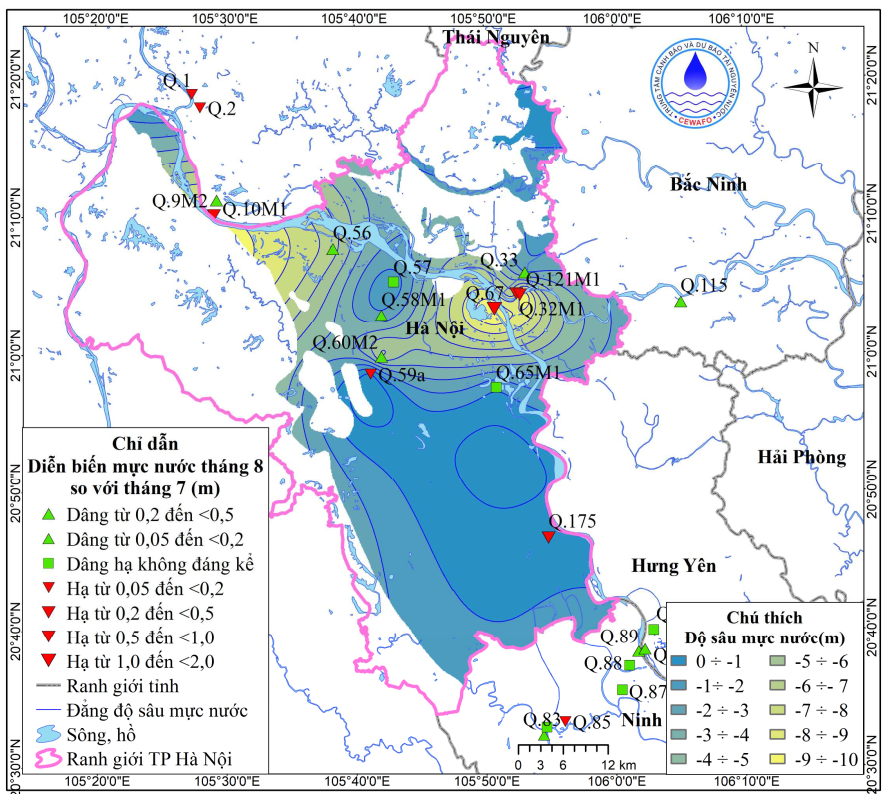 Bản Tin Thông Báo, Dự Báo Và Cảnh Báo Tài Nguyên Nước Dưới Đất Thành Phố Hà Nội Tháng 9 Năm 2025